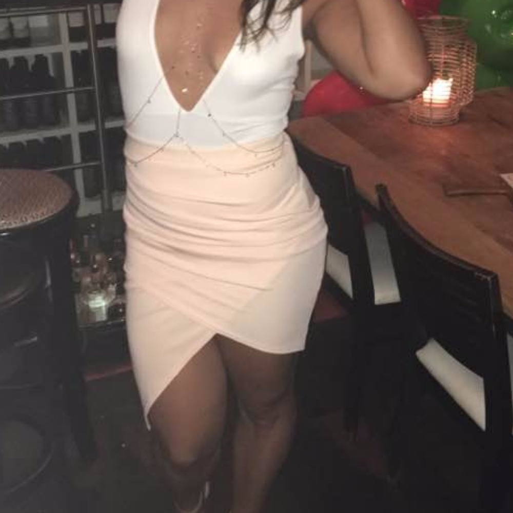 Blush A-semetrical hem skirt