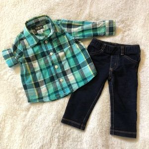 Osh kosh long sleeve button down 12 months