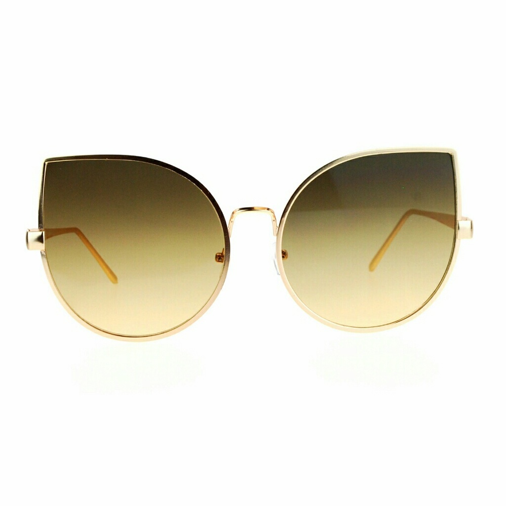 Oceanic Gradient Metal Frame Cat Eye Sunglasses