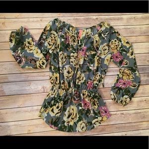 Floral blouse. Perfect for fall!