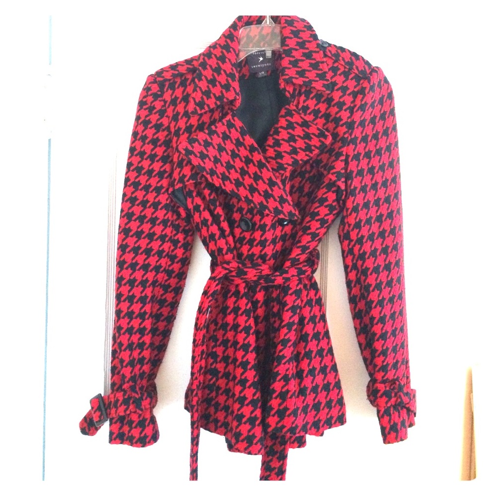 Forever 21 Red & black houndstooth jacket
