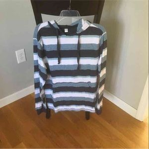 NWT Mens hooded Henley style Long sleeve