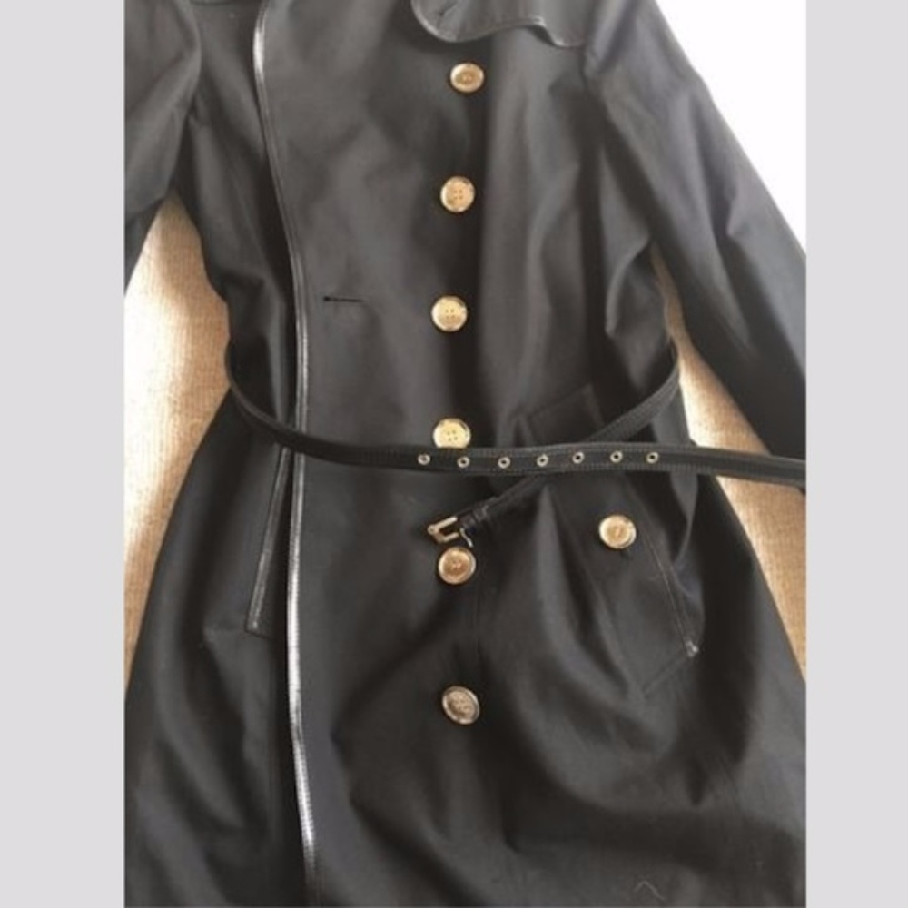 SOLD ❌BURBERRY •NWT• Hillgrove LeatherTrim Trench - Picture 6 of 8