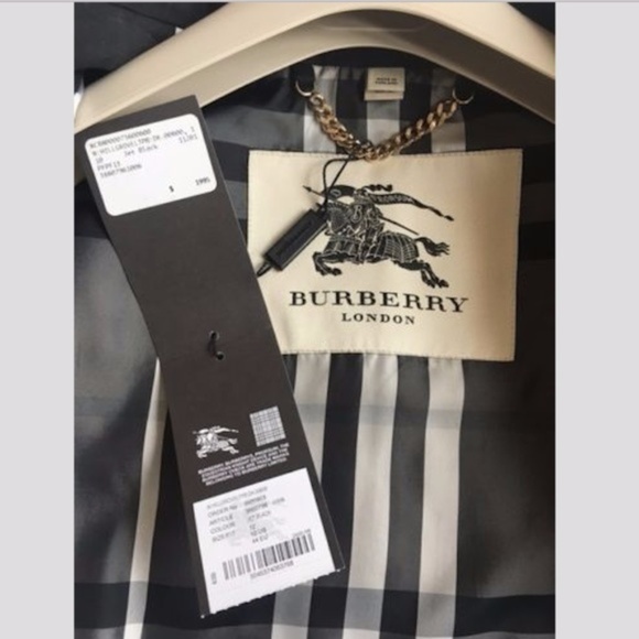 SOLD ❌BURBERRY •NWT• Hillgrove LeatherTrim Trench - Picture 4 of 8