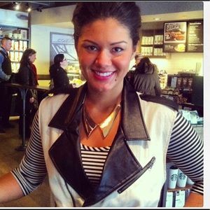 BYCORPUS pleather and cotton vest