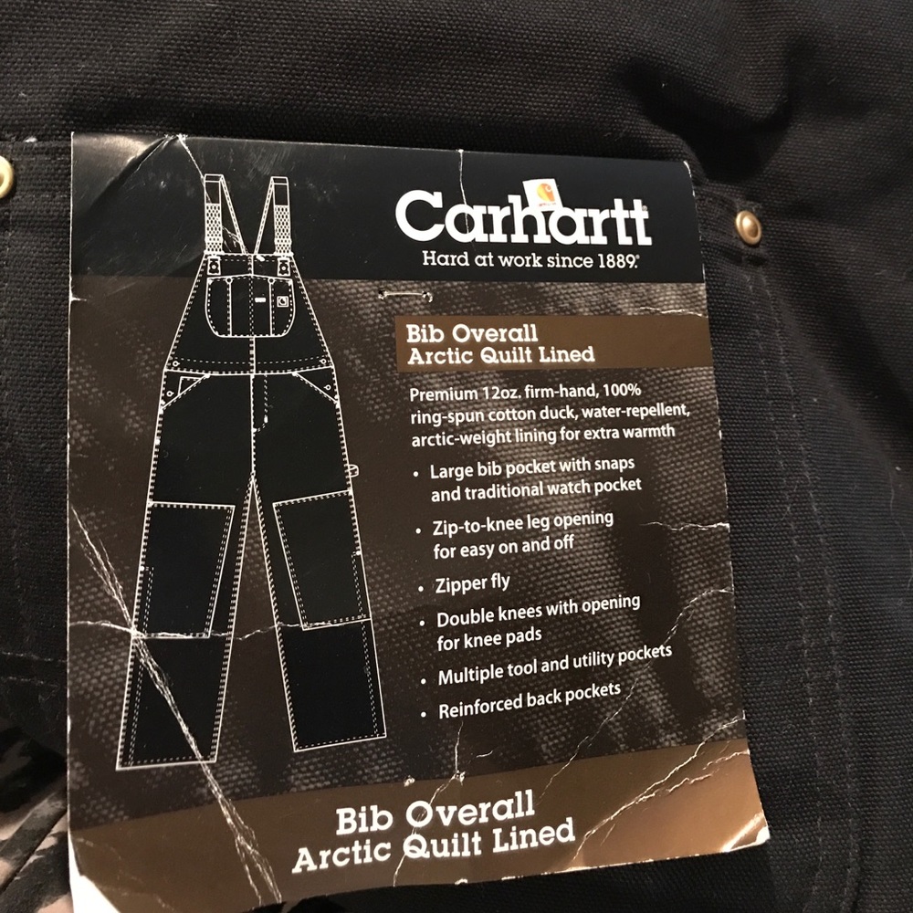Carhartt arctic quilt lined Bib overall