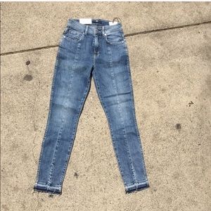 7 for all mankind cropped anklet denim jeans