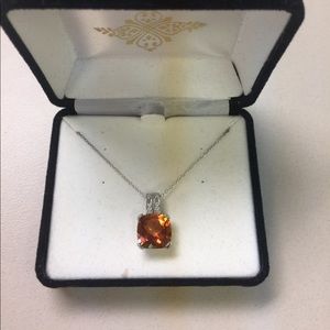 Azotic Topaz gemstone pendant