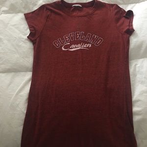 Cleveland Cavaliers cap sleeve ladies shirt