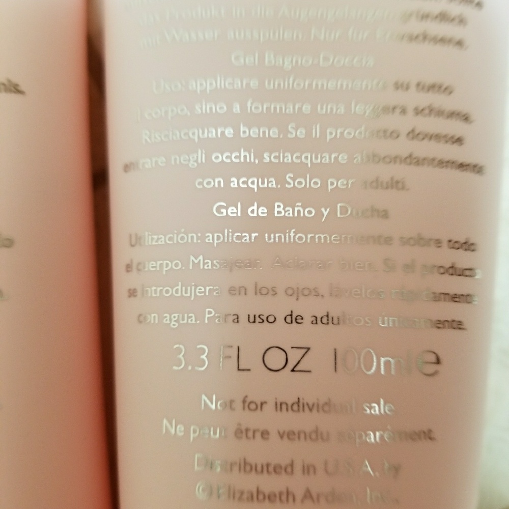 Body lotion and shower gel