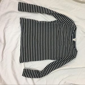 J crew boat necked striped shirt