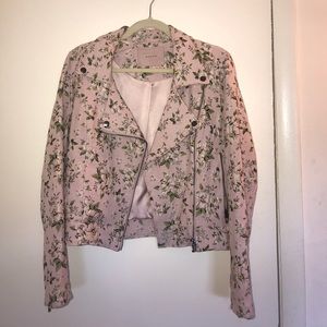 BLANK NYC - Zip Floral Moto Jacket