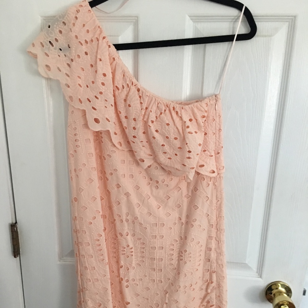 LOFT one shoulder eyelet dress!