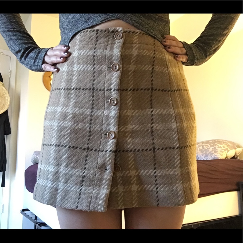 Like new! JCrew plaid mini skirt size 8