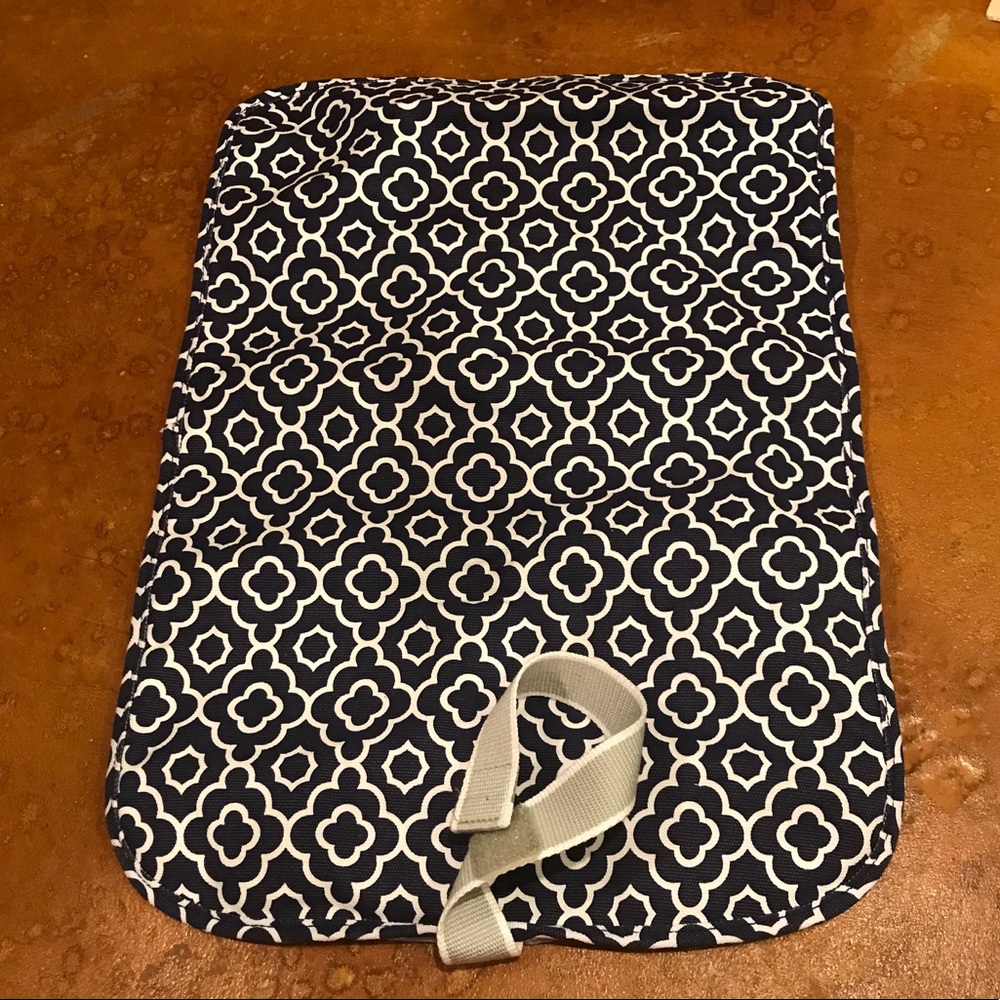 Pottery barn kids Blue white diaper changing pad