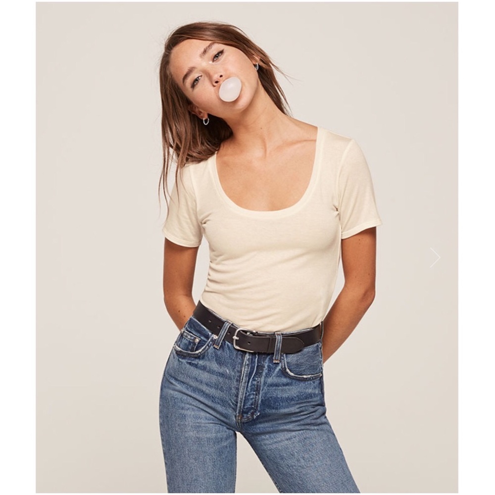 Reformation Hayley Top in Ivory