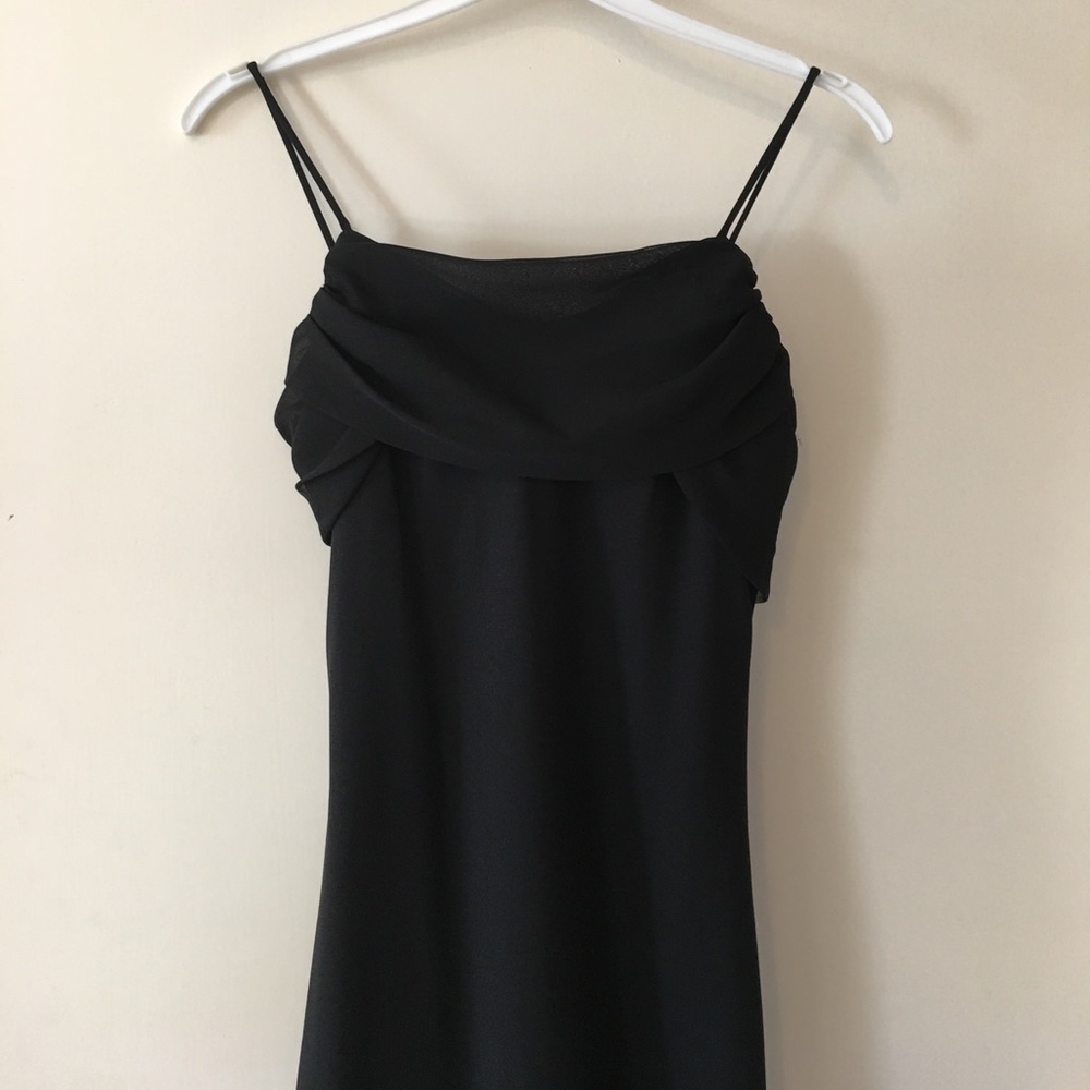 Betsy and Adam brand black prom dress