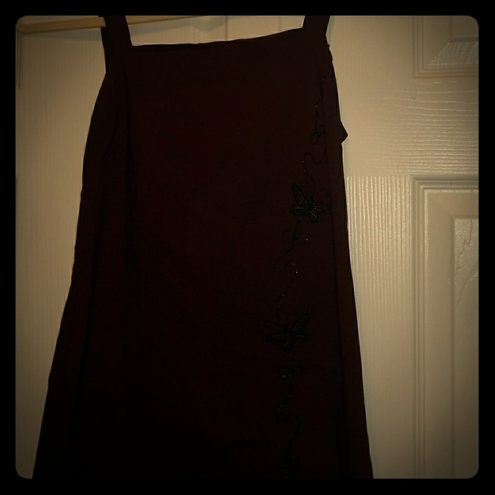 Burgundy mini dress