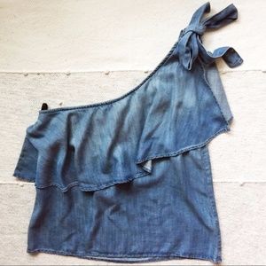 Anthropologie Cloth & Stone Ruffle Top