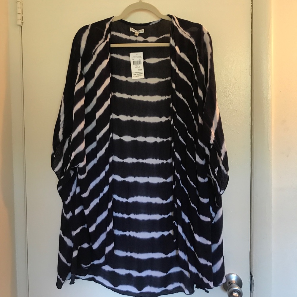 Stripped oversized cardigan