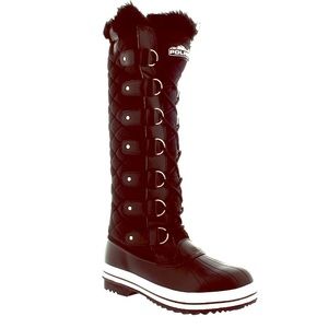 FLASH SALE Quilted faux fur winter duck boots