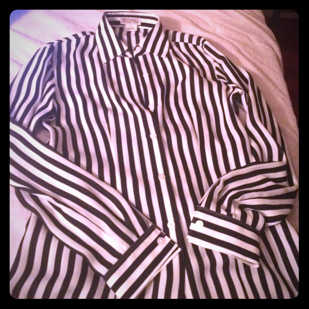 Michael Kors button down shirt -100% silk
