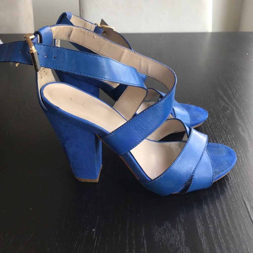 Aldo Blue Sandal Heels