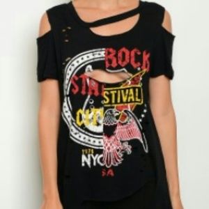 Rip rock star T-shirt