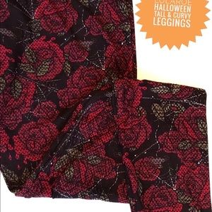 LuLaRoe digital roses & spiderwebs TC 2017 NWT