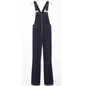 Gap dark blue overalls zipper bib 27/4 boot cut