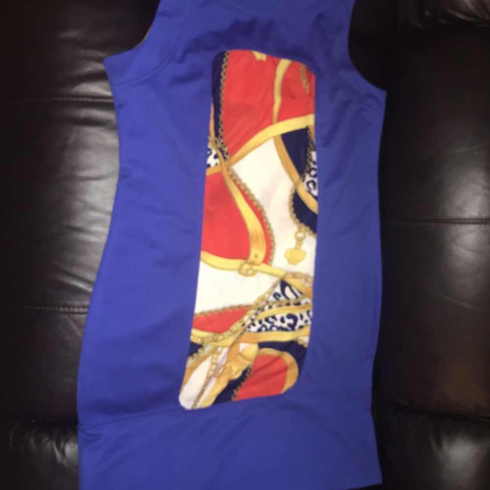 P Luca Milano blue dress