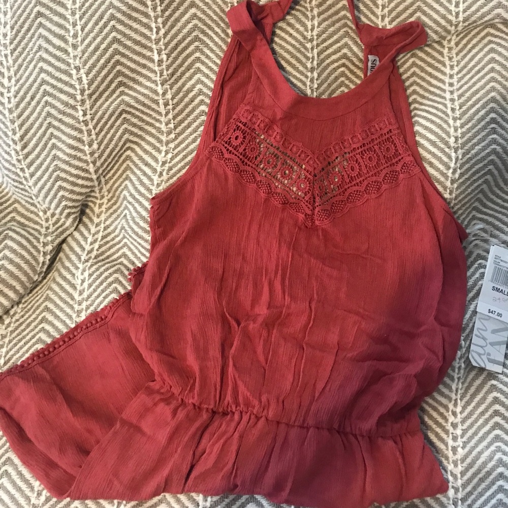 Orange/red Romper