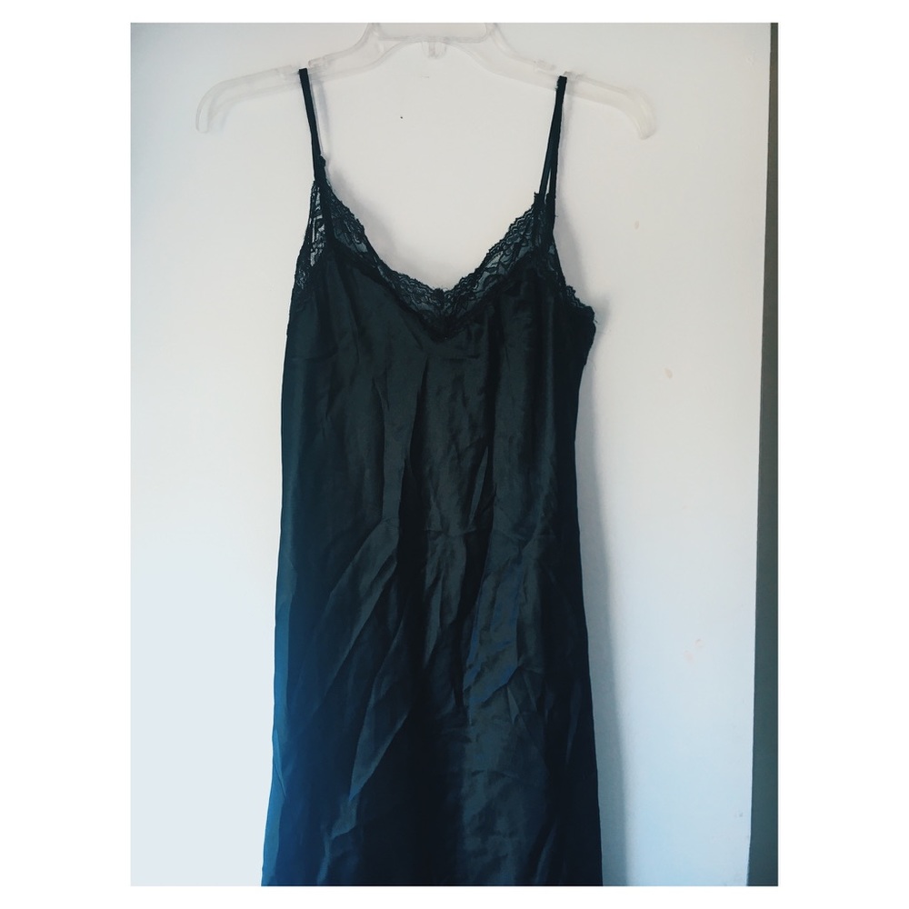 Silky black dress