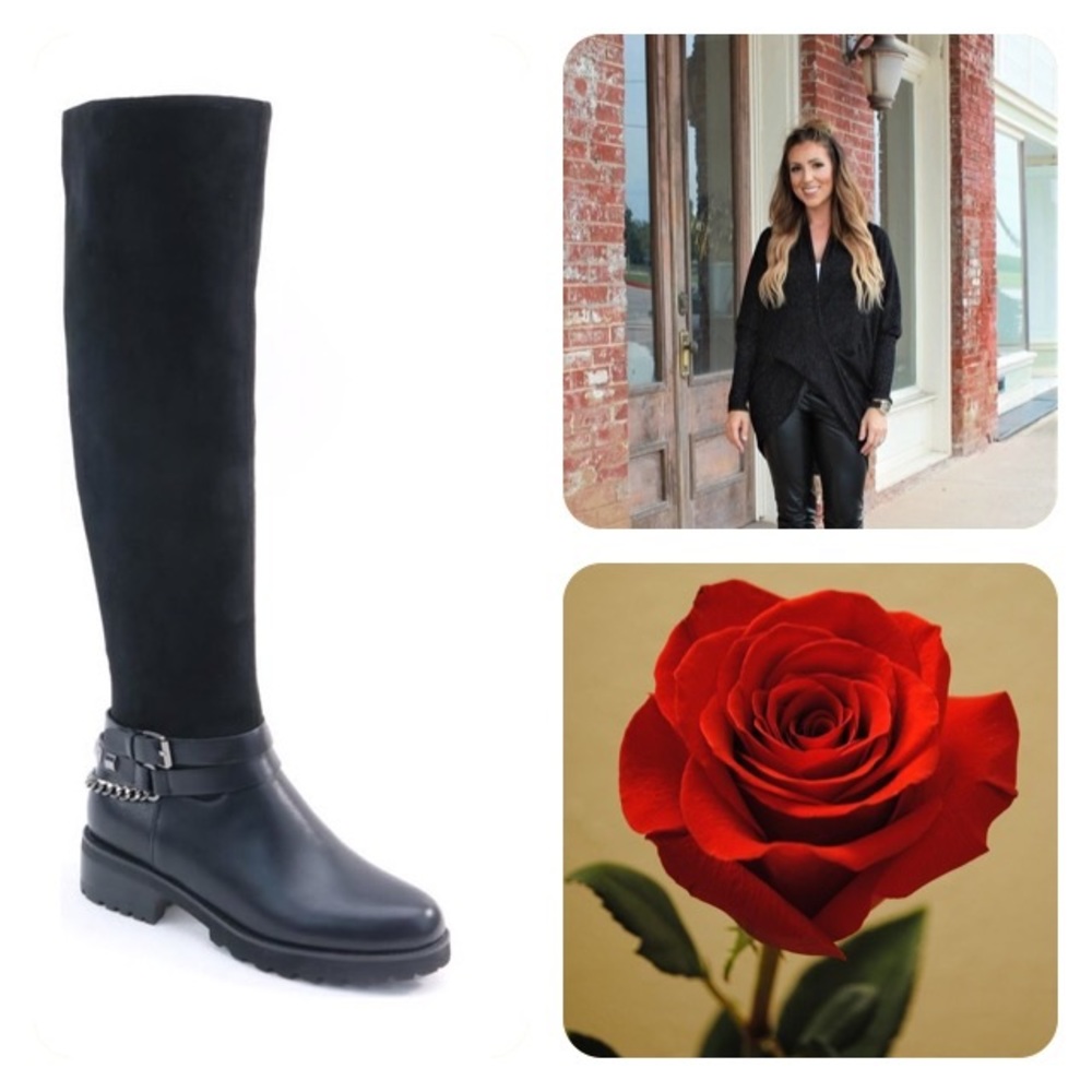 Black calf boots