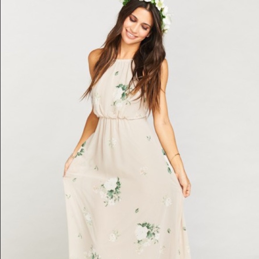 Amanda Bridesmaid Dress - Bouquet Toss Print