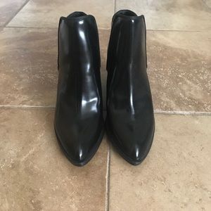 Zara Patent Black Blockheel Bootie