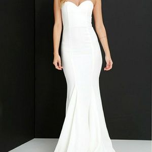 Lulus white mermaid dress