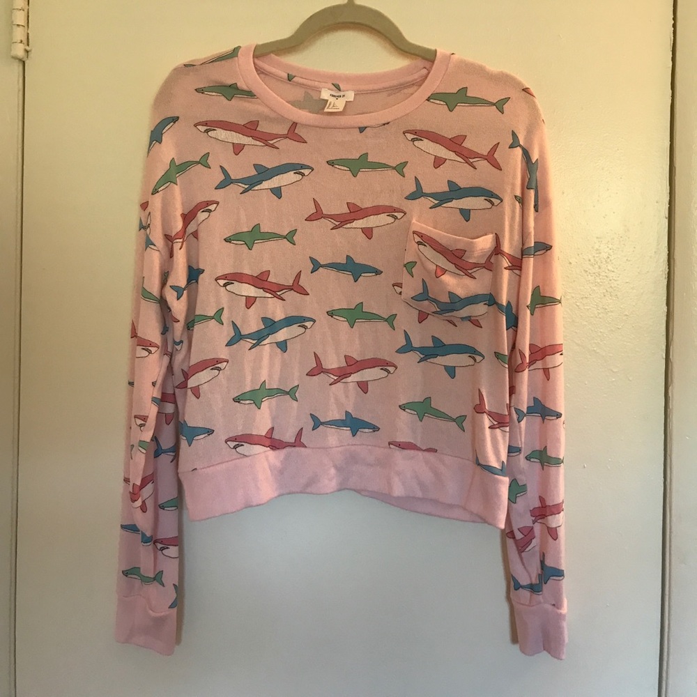 Pink shark shirt
