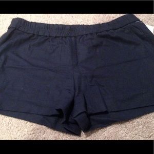 J crew navy pull on twill canvas shorts