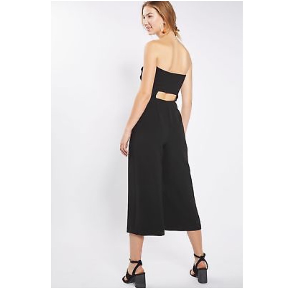 Black Bow Culotte Romper/Jumpsuit
