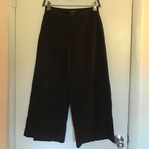 Wide leg mid calf slacks