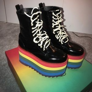 current mood rainbow boots