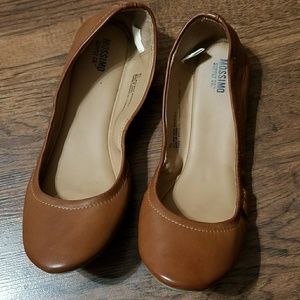 Tan ballet flats