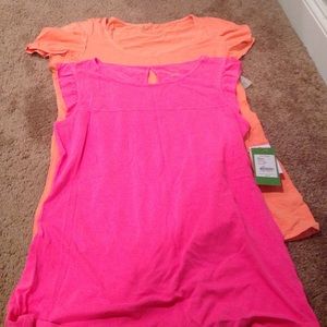 Lilly Pulitzer top.  Pink sold orange is avail