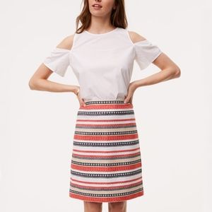 Loft Costa Jacquard Shift Skirt