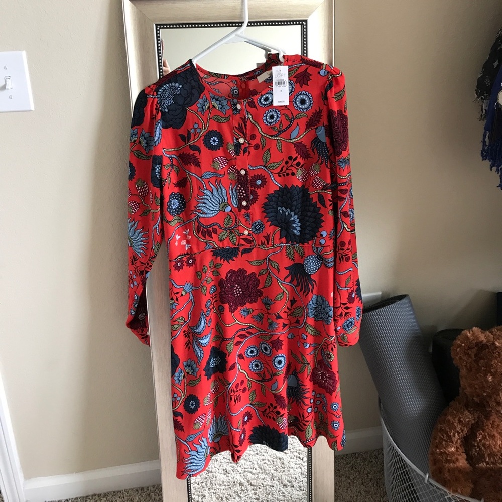 Loft Ann Taylor floral dress NWT
