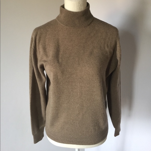 Lord & Taylor Sweaters - Lord & Taylor Brown Two-Ply Cashmere Sweater