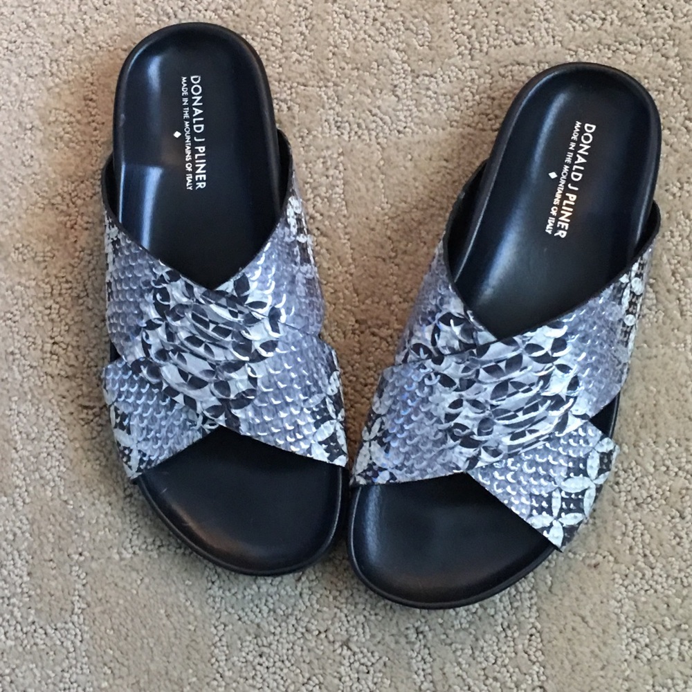 Donald J Pliner Parker Snake Print Platform Sandal