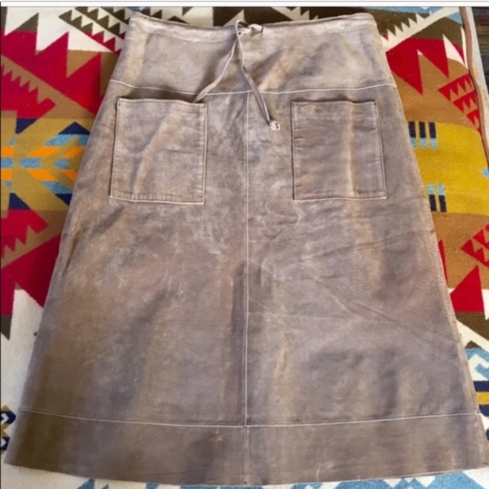 Buckskin leather skirt