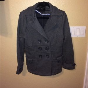 Grey pea coat
